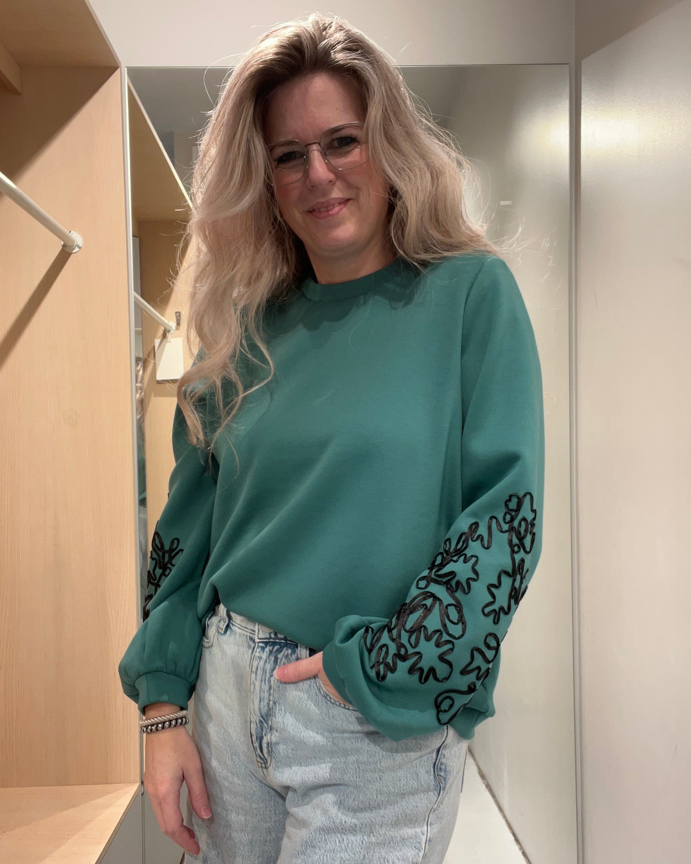 VISIFFI Sweatshirt - Bottle Green